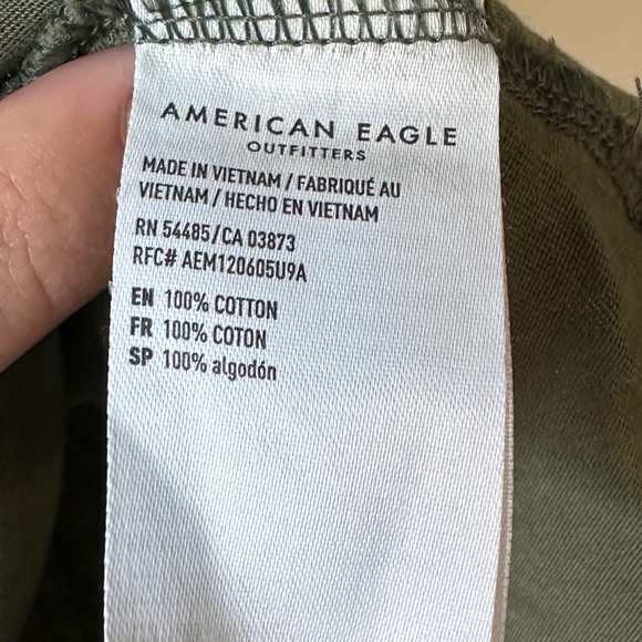 Olive Green American Eagle Oversized T-Shirt - Picture 4 of 5